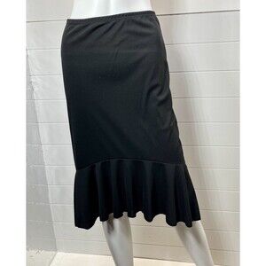 Rockabilly Pinup VTG Black Straight Tulip Skirt Sz M Pull On Made In USA